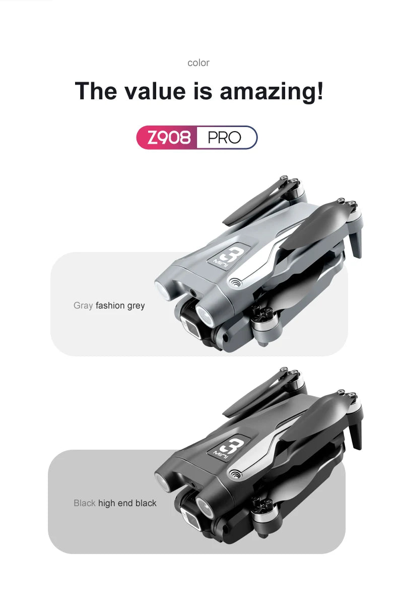 Z908 MAX Drone, color the value is amazingl 2908 pro gray fashion grey black high