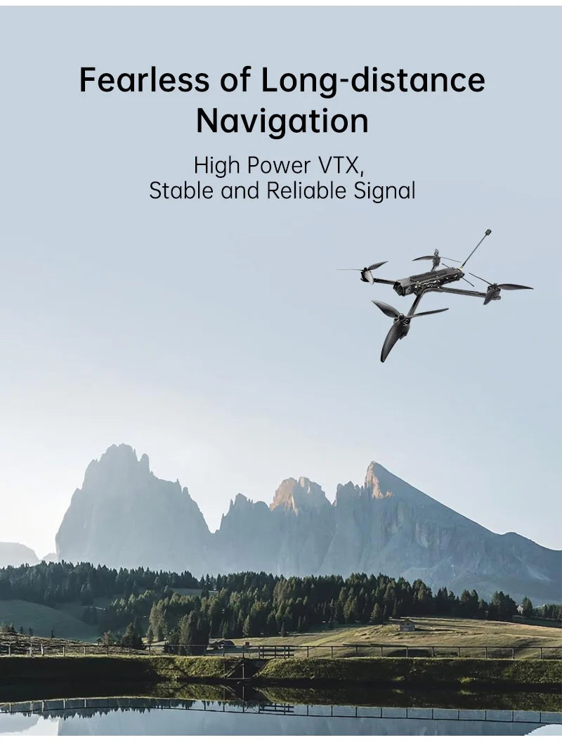 SEQURE Bkli8 8 inch FPV, The SEQURE Bkli8 drone features 22km range, 2kg payload capacity, stable signal, and 5.8GHz VTX for long-distance navigation and racing.