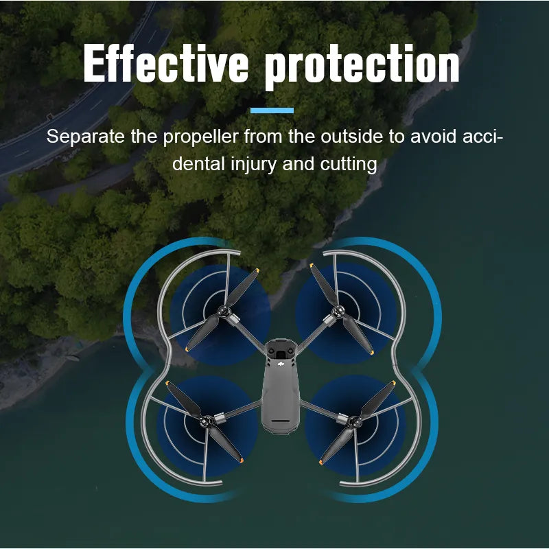 Effective protection Separate the propeller from the outside to avoid acci- dental injury and