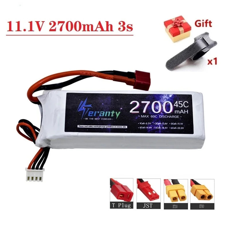 Sd64842ec0555491cab4442298cbe2e30t.jpg 11.1V 2700mAh 3S 45C Lipo Battery Spare Parts, 1L.1V 2700mAh 35 Gift x1 270045c Terant