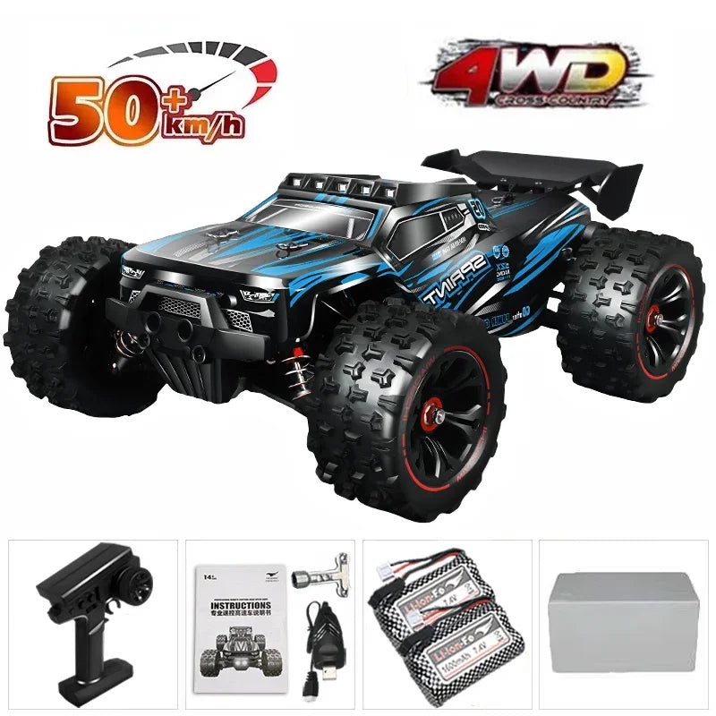 1:16 4WD RC Car – Brushless 9522PRO 85km/h (≈70 real) or Brushed 9522 50km/h (≈40), LED, Metal Drivetrain, 3S/2S