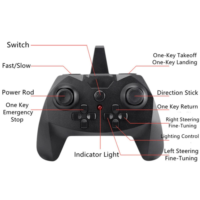 Large Rc Helicopter, Switch One - Takeoff One- Landing Fast/Slow Power Rod Direction Stick One