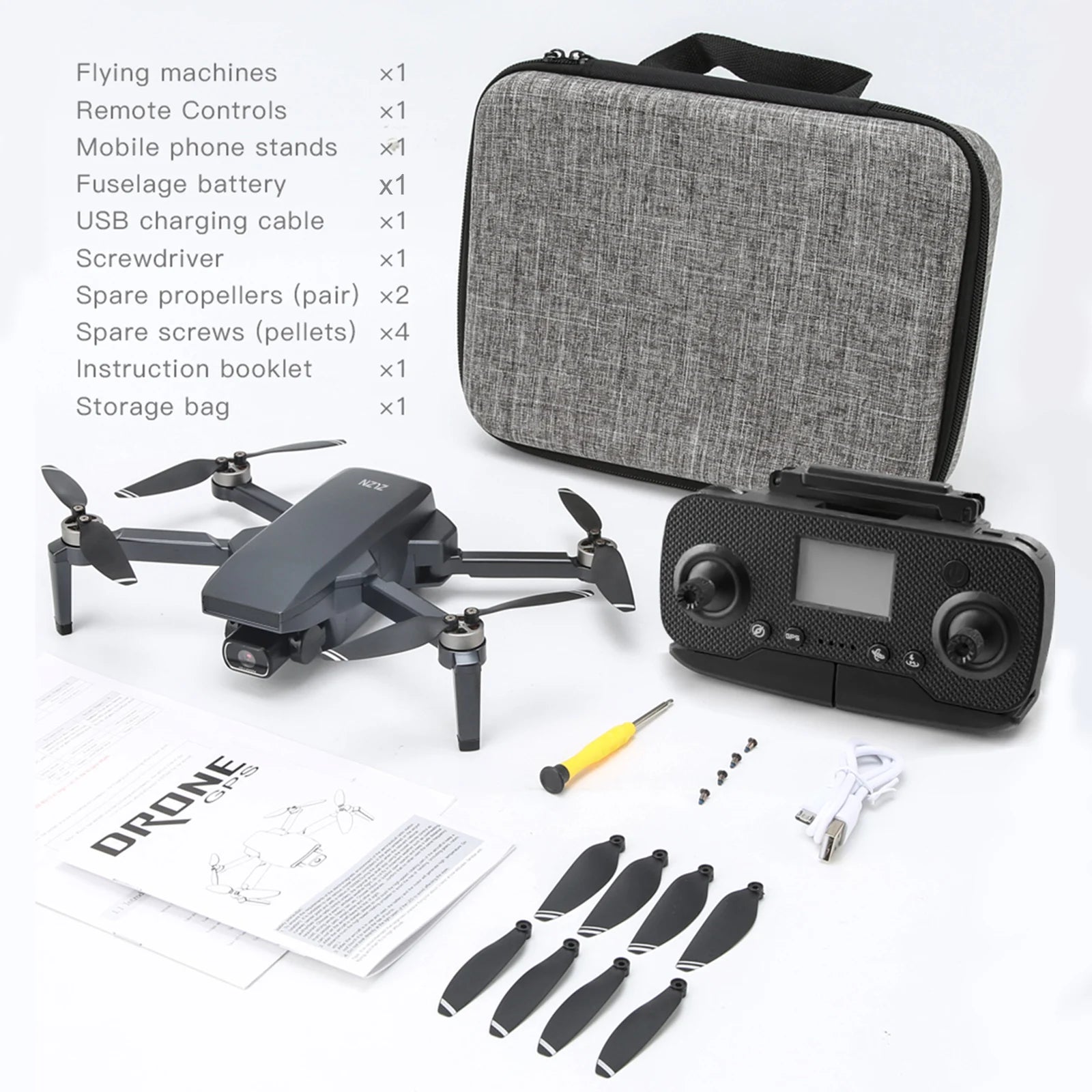 ZLL SG107 Pro Drone, x4 Instruction booklet x1 1di bag NE