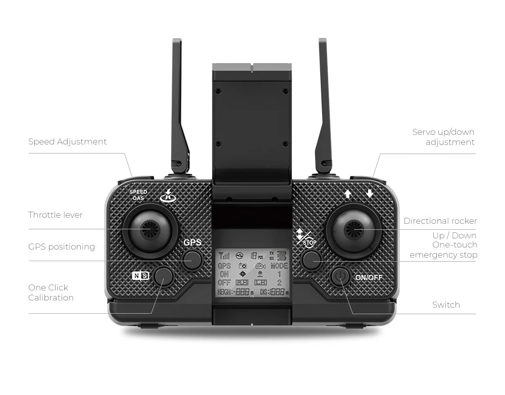 HJ90 PRO GPS Drone - 8K HD Dual HD Camera Obstacle Avoidance Flighting Time 35Min 5G WIFI FPV Foldable Quadcopter RC Dron Gifts Professional Camera Drone 40 HJ90 PRO GPS Drone, Servo upldlown Speed Adjustment adjustment SPEED OAS Thrott