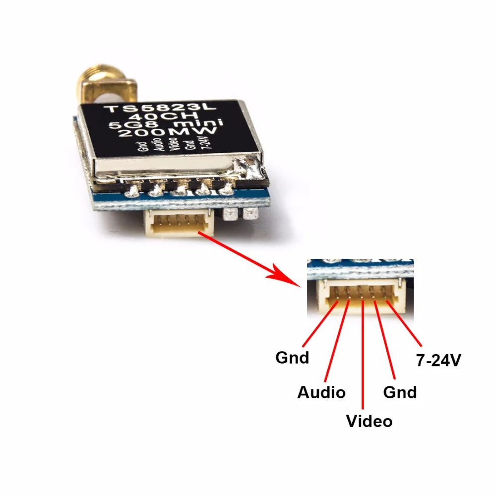 AKK TS5823L/TS5828L VTX - 5.8G FPV Audio Video Transmitter RP-SMA Female for Mini FPV Quadcopter 40 AKK TS5823L/TS5828L VTX SPECIFIC