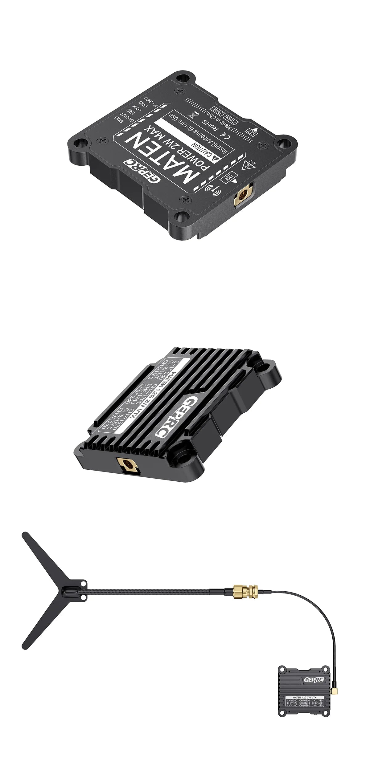 GEPRC MATEN 1.2G 2W VTX - 25mW/2000mW VTX Transmitter Transmitting Module 1080 Mhz -1360 Mhz for FPV Long Range Racing Drone 14 GEPRC MATEN 1.2G 2W VTX, the MATEN 1.2G 2W VTX high-power image transmission is now officially