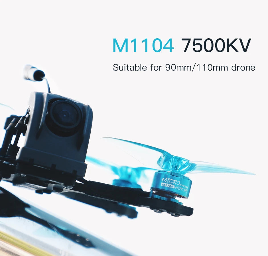 T-motor, M1104 7500KV Suitable for 9Omm/1 1Omm drone 