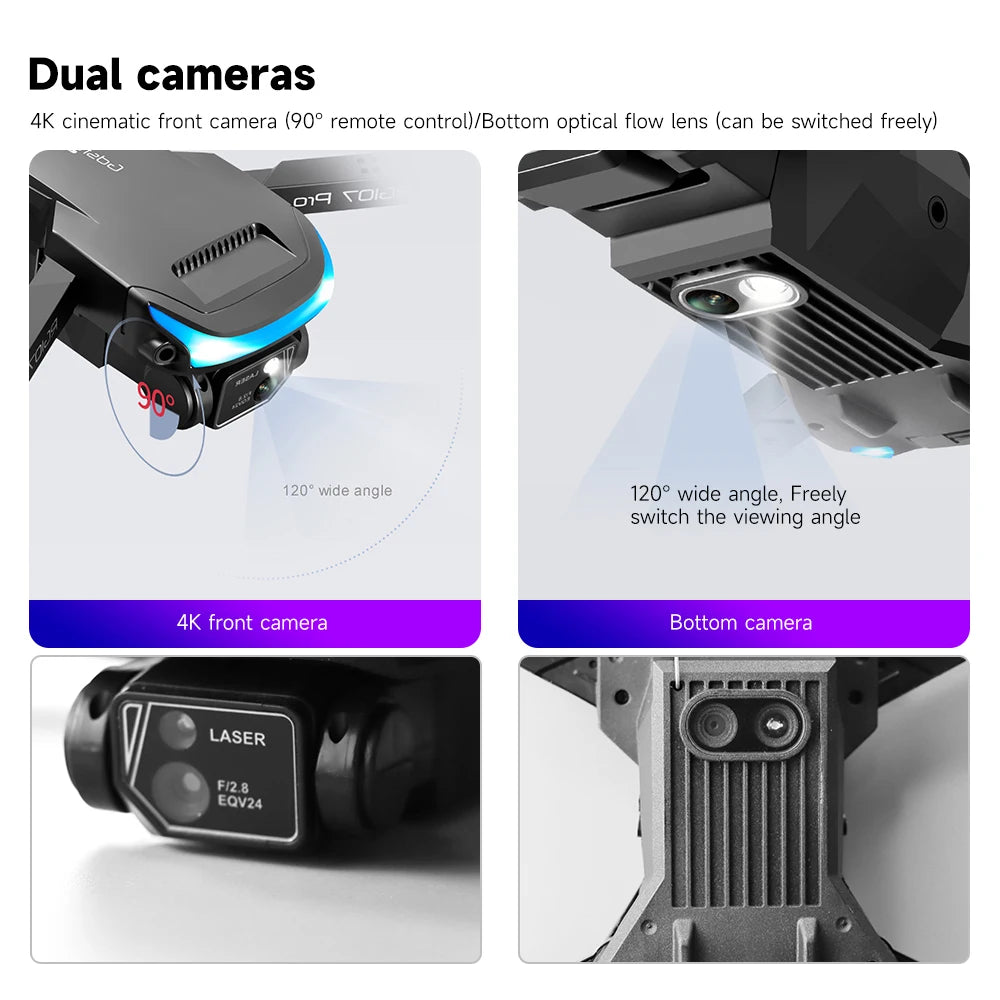 4k cinematic front camera (90" remote control)/bottom