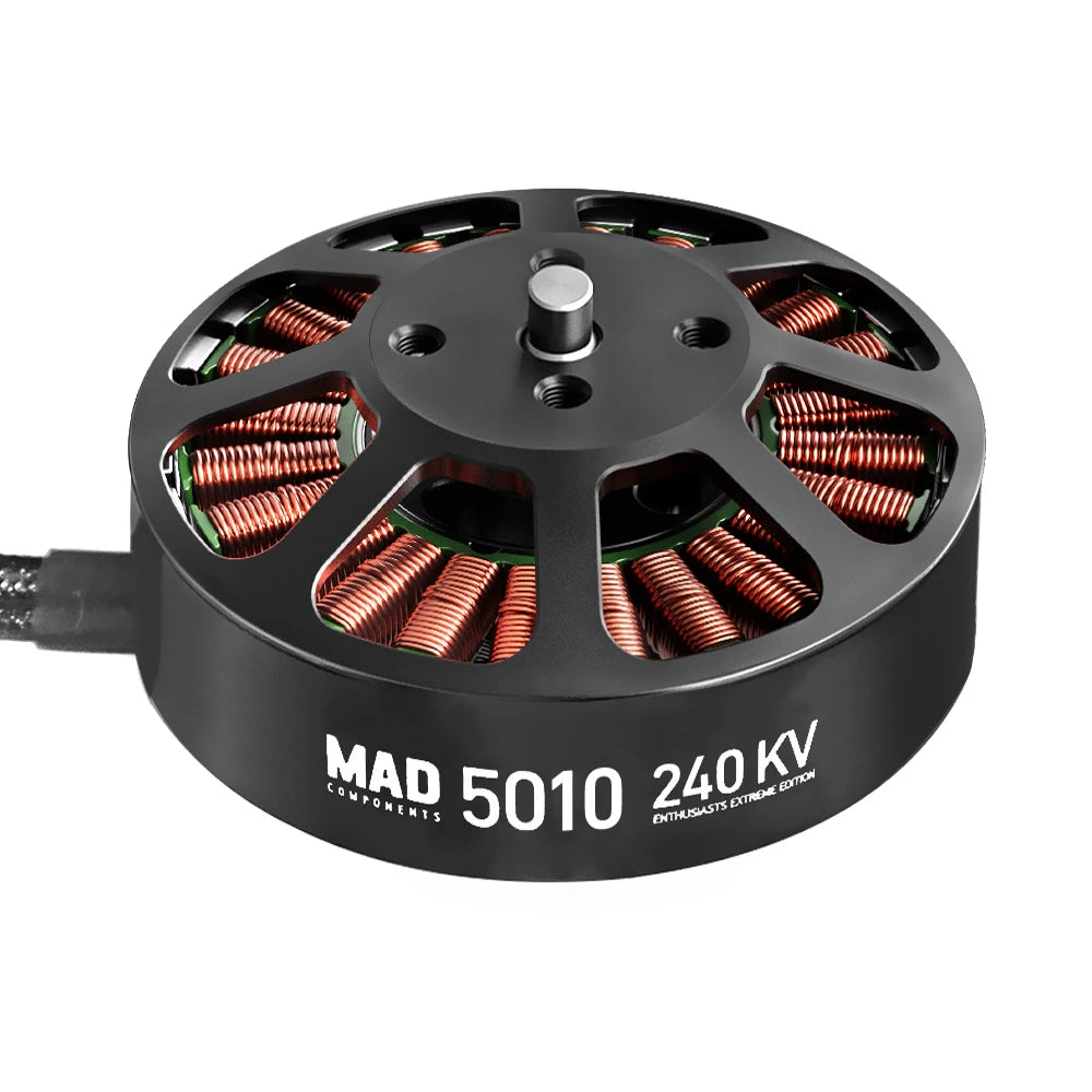 MAD 5010 EEE Drone Motor, Brushless motors for RC drones, UAVs, and multi-copters with KV ratings of 200, 240, 310, and 370.
