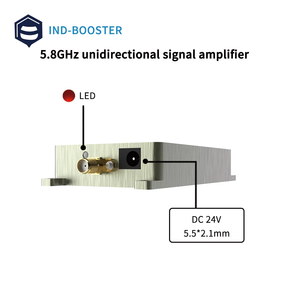 10w 20w 40w 50w Anti Drone Device, IND-BOOSTER 5.8GHz unidirectional signal amplifier LED DC 24v 