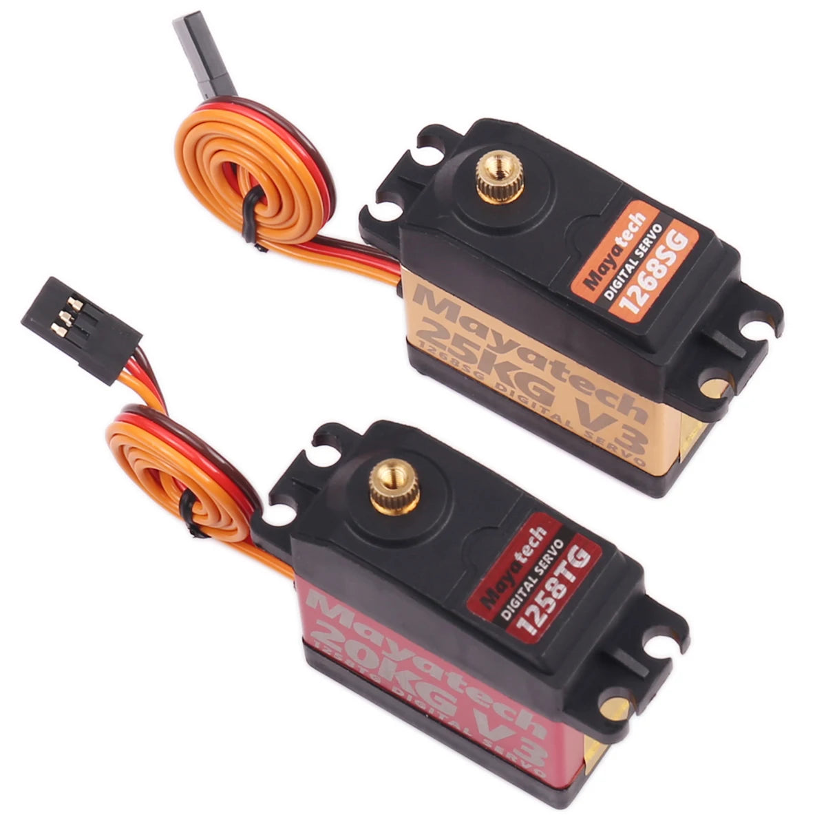 Mayatech 1258TG V3 20KG Servo, Digital vs Analog Steering Gear: Basic mechanism same, with motor, gears, and circuits.