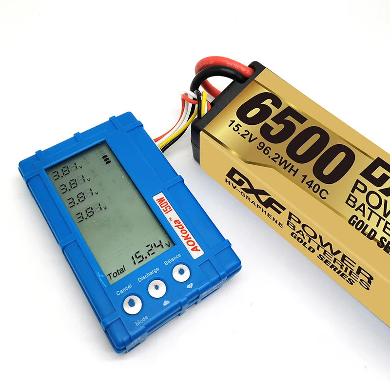 DXF 4S Lipo Battery 14.8V 15.2V 6500mAh 9200mAh - Gold Version Graphene Racing Series HardCase for RC Car BX Evader Truggy Buggy 46 DXF 4S Lipo Battery 1