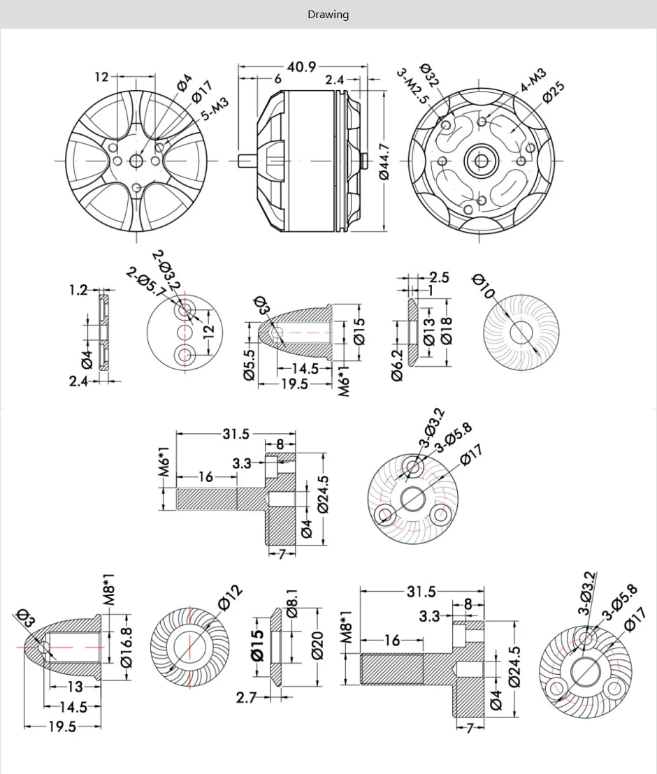 T-motor MN4012 KV340/KV400/KV480 Brushless Electric Motor 2.2KG Thrust Specila Design High Quality For Multirotor Copter Drones 15 T-motor, RC Parts & Accs : Motors Origin : Mainland China