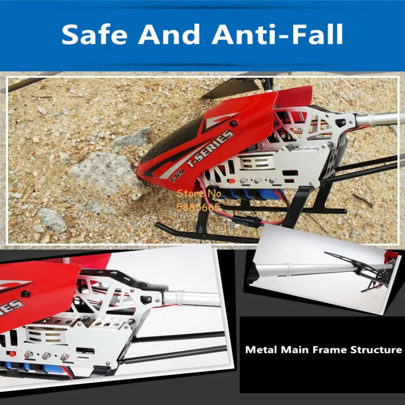 80CM Rc Helicopter, Safe And Anti-Fall Store No 58836 Metal Main Frame Structure T-series