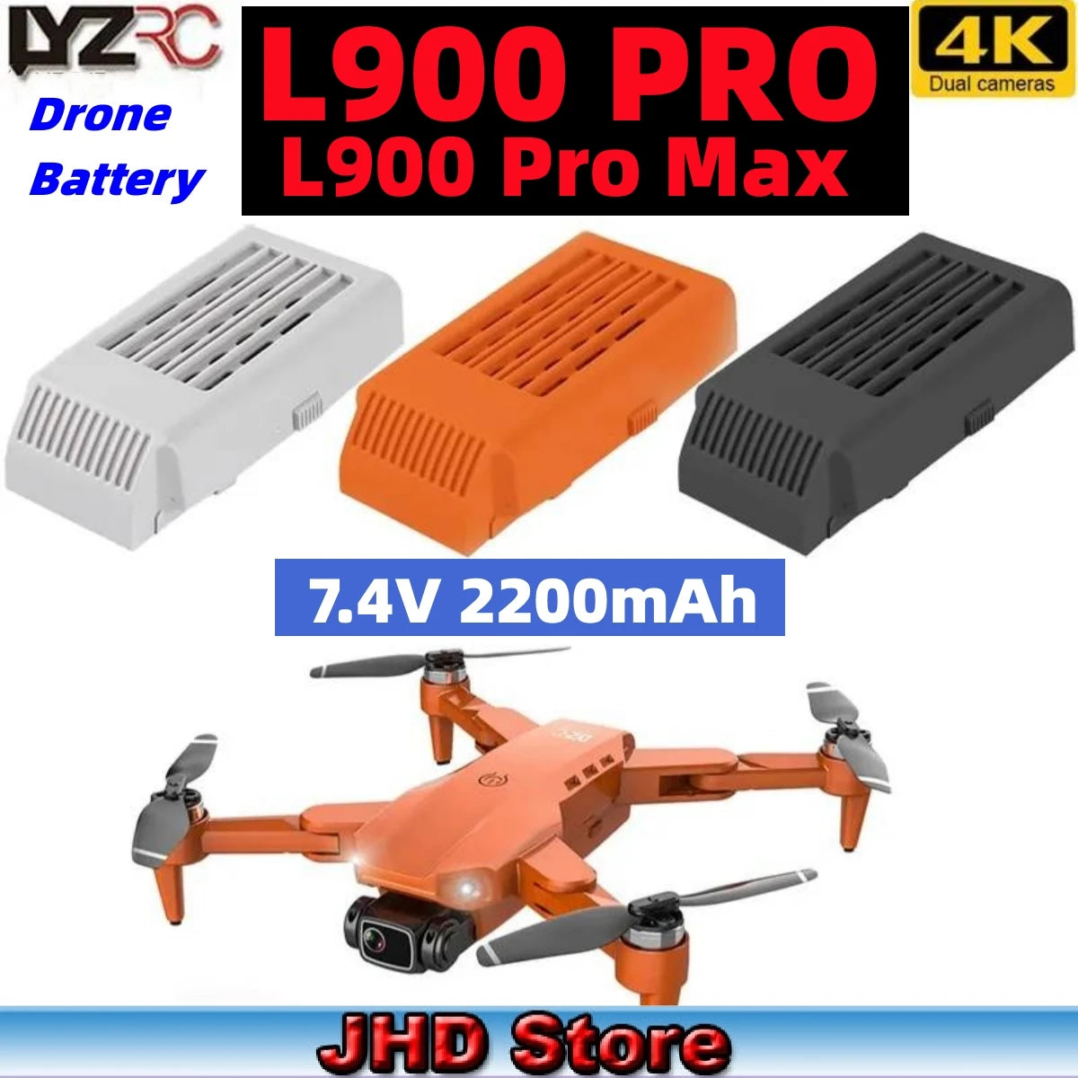 L900 PRO MAX Drone Battery, L900 Pro Max Drone Battery, 7.4V, 2200mAh