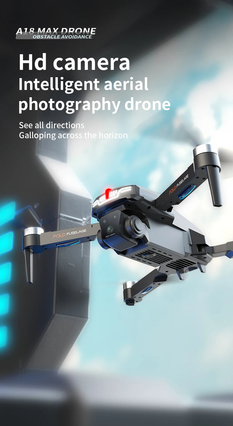 A18 MAX Drone, drone see all directions galloping across the horizon ae