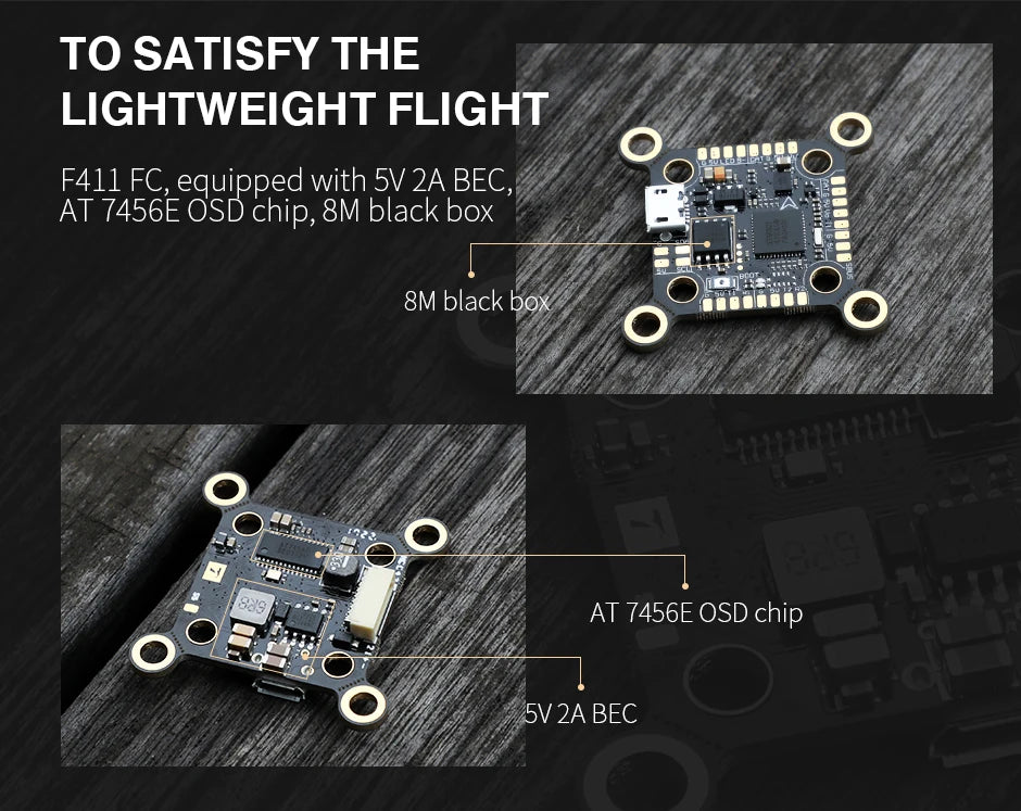 T-Motor F411+V45A LITE STACK For FPV RC Drone Freestyle Racing Quadcopter 9 T-Motor F411+V45A LITE STACK SPEC