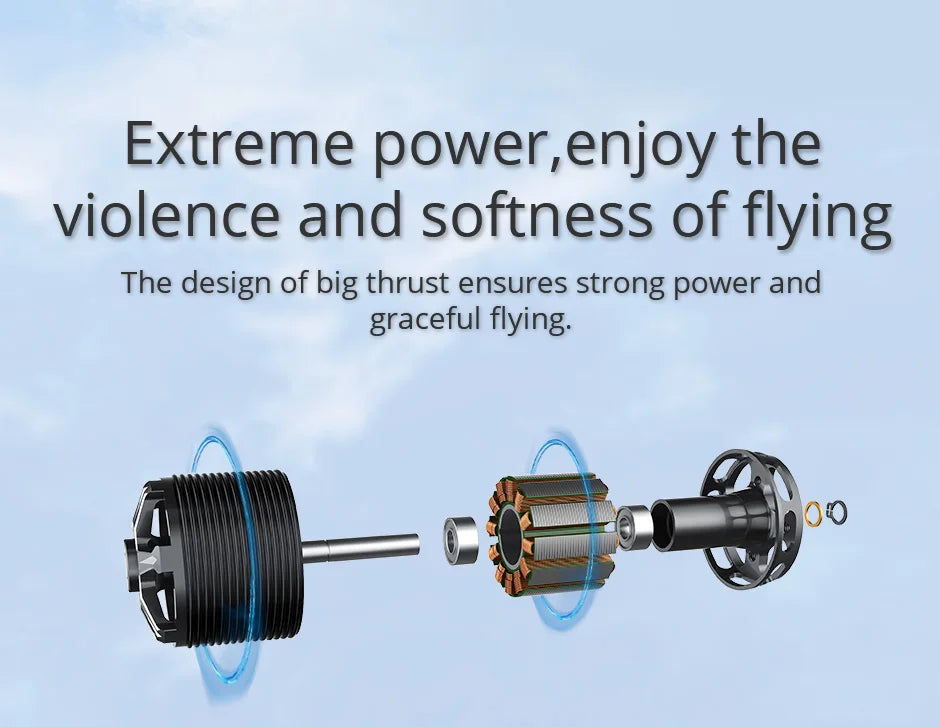 T-motor, the design of thrust ensures strong power and graceful flying: big, powerful and graceful .