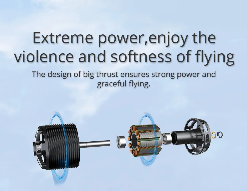 T-motor AS2820 Long Shaft Brushless Motor - KV880 KV1050 KV1250 2.8KG Thrust specially designed for 20-30E 3D and F3A 8 T-motor, the design of thrust ensures strong power and graceful flying: big, powerful and graceful .
