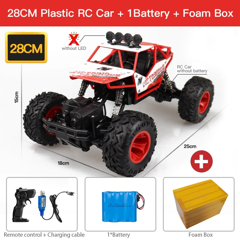 ZWN 1:12 / 1:16 4WD RC Car With Led Lights - 2.4G Radio Remote Control Cars Buggy Off-Road Control Trucks Boys Toys for Children
