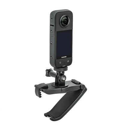 Osmo Action 5 Pro Backpack Clip Clamp, 360° Rotating Mount Holder for Insta360 One X5/X4/X3/X2, DJI Action 4/3/2, GoPro
