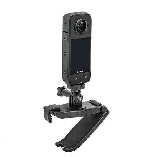 Osmo Action 5 Pro Backpack Clip Clamp, 360° Rotating Mount Holder for Insta360 One X5/X4/X3/X2, DJI Action 4/3/2, GoPro