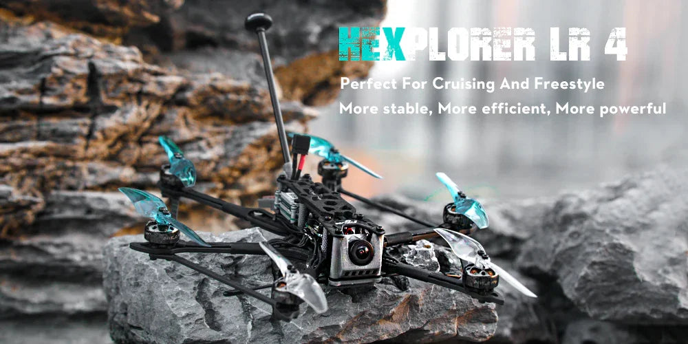 FLYWOO HEXplorer LR 4 4S Hexa-copter BNF Analog Caddx Ant Cam F411HEX BS13A 6IN1 600mw vtx ( MPU6000 ) 1404 2750KV 7 AtX Lurer lr 4 Perfect For Cruising And Freestyle stable, More