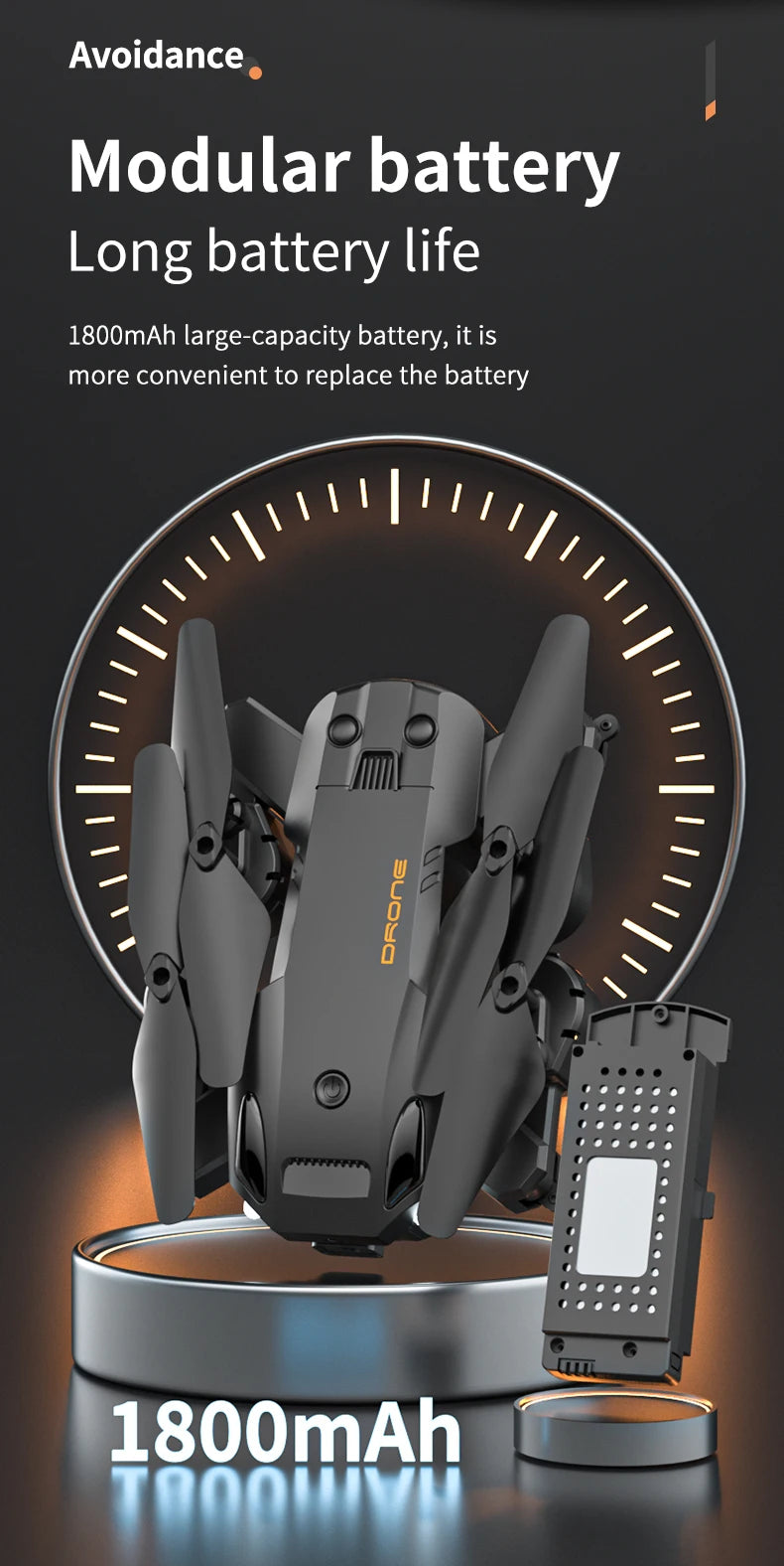 GPS 5G 8K HD Drone, avoidance modular battery long battery life 180omah large-