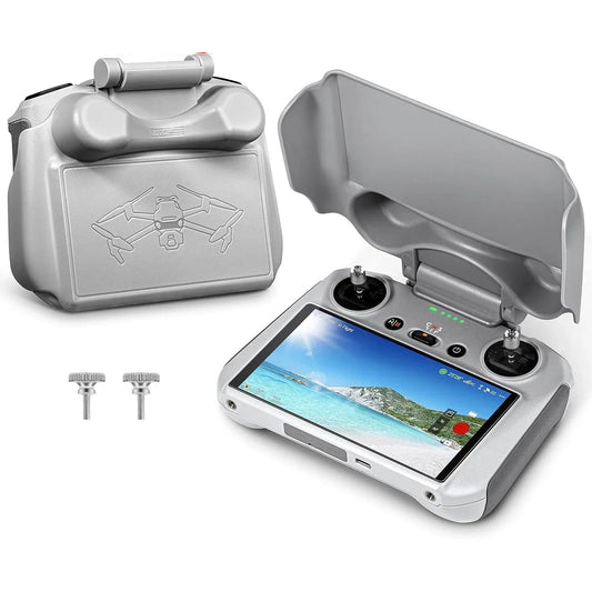 STARTRC 2-in-1 Sun Hood Joysticks Protector for DJI RC 2 (Mini 4 Pro/Air 3) Screen Remote Controller, Grey