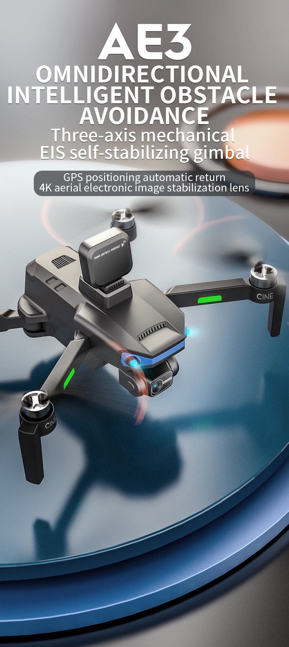 AE3 / AE3 PRO Max GPS Drone, AE3 OMNIDIRECTIONAL INTELLIGENT O