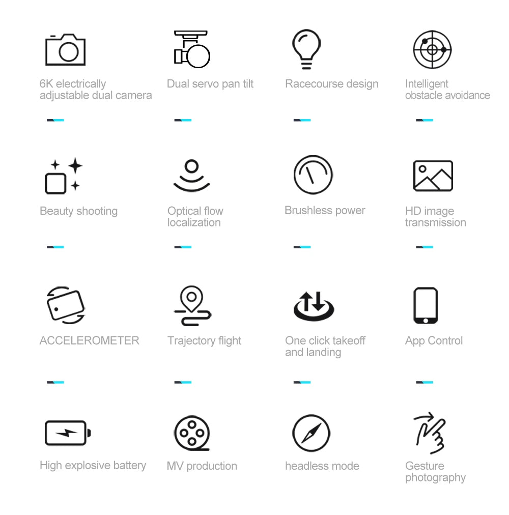 XT105 Drone, 16 6K electrically Dual servo pan tilt Racecourse design Intelligent adjustable dual camera obstacle