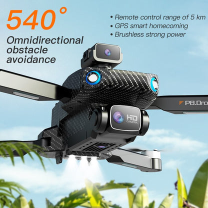 P8 Pro GPS Drone, 540 Remote control range of 5 km GPS smart homecoming Brushless