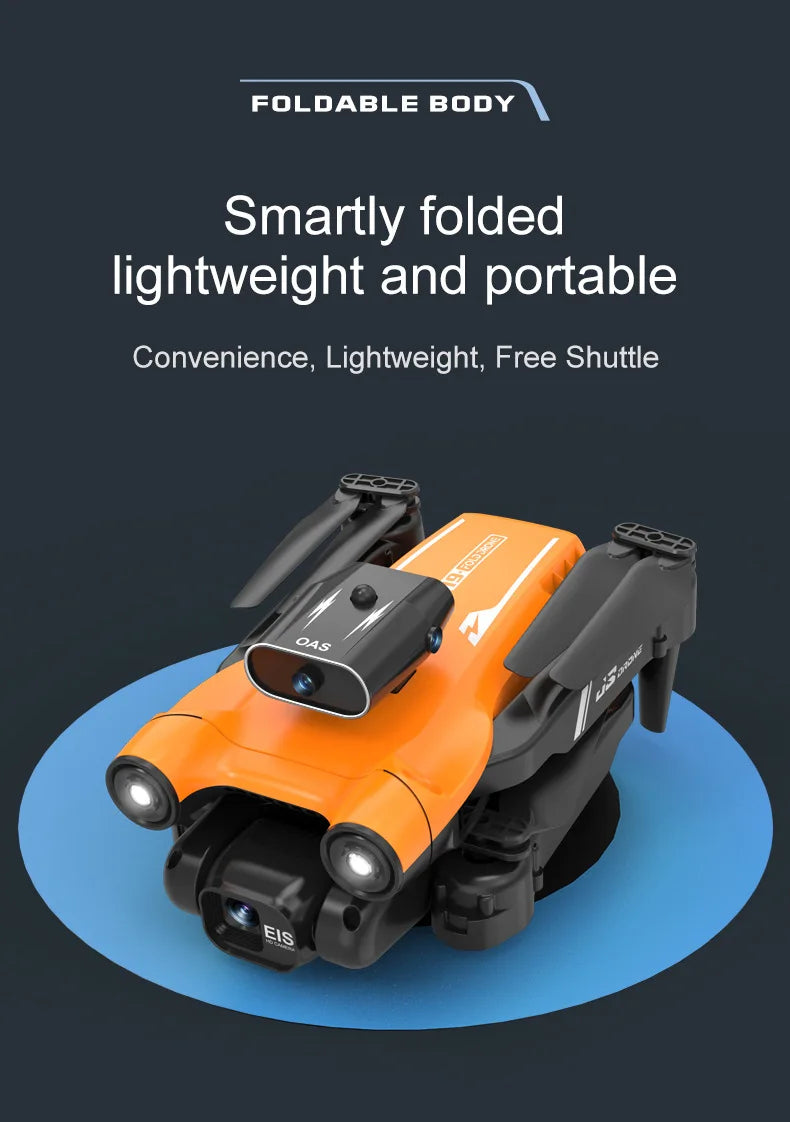 S17 Drone - New four axis UAV Aerial Photography 8K HD Drone Obstacle Avoidance Remote Control UAV ESC Lens Children's Toys XMAS Gift 23 S17 Drone, foldable body smartly folded lightweight and portable convenience, lightweight, free