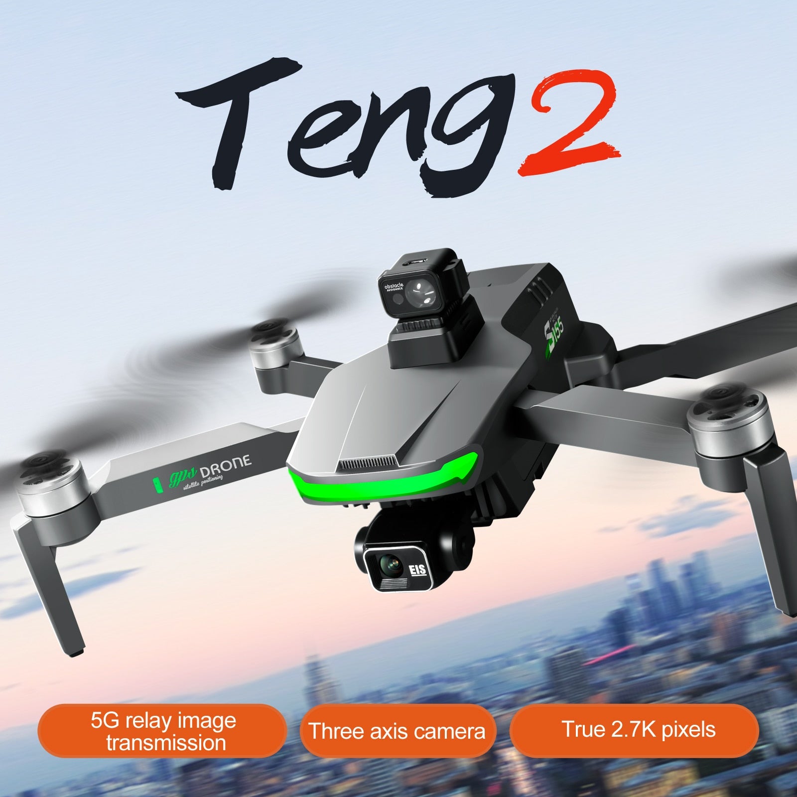 S155 Pro GPS Drone, Teng2 obslecke V EIS 5G relay image Three