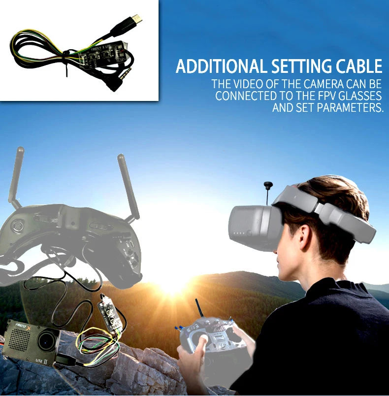 Hawkeye Firefly X LITE II 4K Naked Camera, ADDITIONAL SETTING CABLE THE VIDEO OF THE CAMERA