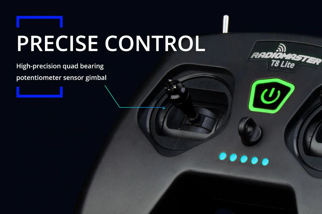 PRECISE CONTROL High-precision quad bearing T8 Lite potenti