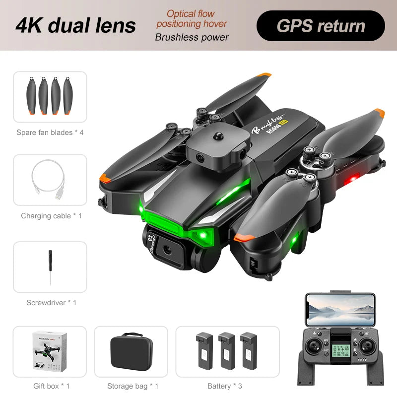 RG606 Max Drone features optical flow, 4K dual lens, GPS, and more.