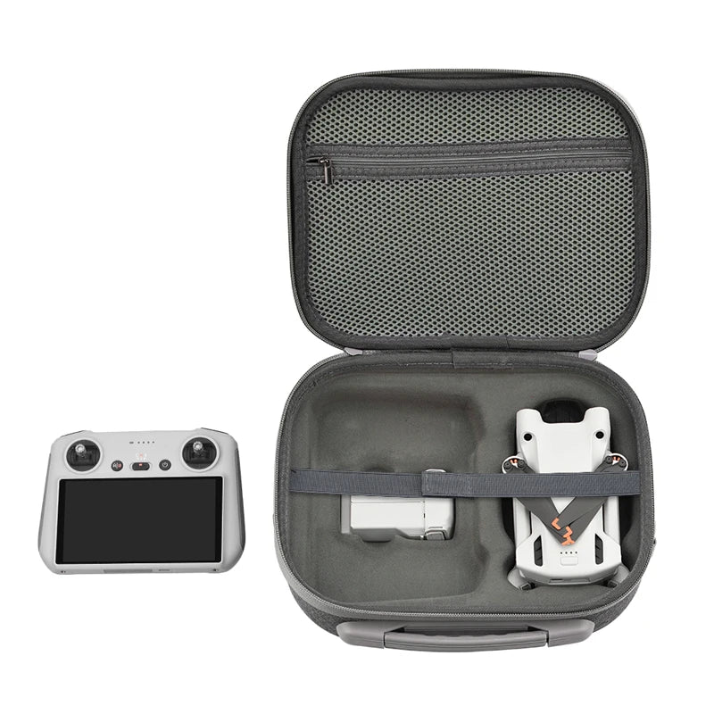 Storage Bag for DJI MINI 3/3 PRO Handbag Carrying Case PU/Nylon Anti-Collision Bag Drone Accessories 35 there is an accessory storage mesh bag on the top cover, which can place data cables, memory