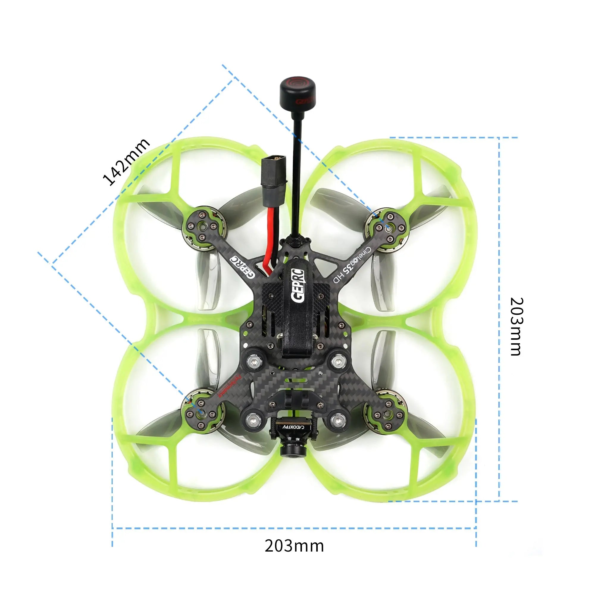 GEPRC CineLog35 Cinewhoop, integrated propeller guard, hollowed-out weight reduction and noise reduction design, quiet and