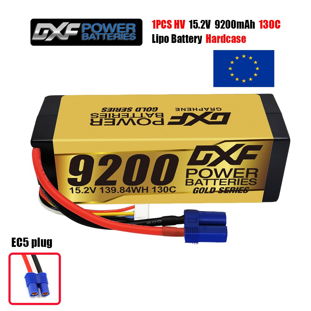 DXF 4S Lipo Battery, POWER IPCS HV 15.2V 9200mAh 1306 5YF BAWE