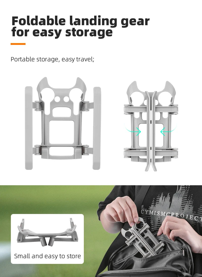 Foldable Landing Gear, Foldable landing gear for easy storage Portable storage, easy travel; jief Small