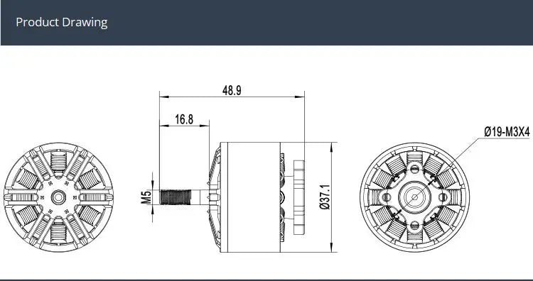 MAD BSC3115 FPV Drone Motor Specifications: Metal, 33.6x48.9mm, helicopter and remote control toy use.