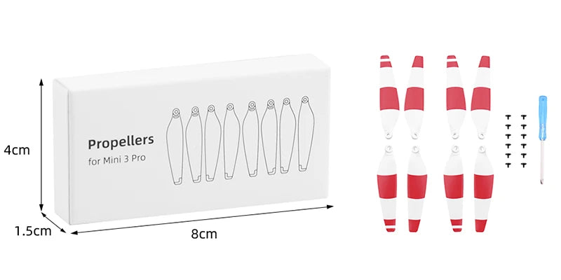 16PCS Replacement Propeller for DJI Mini 3 PRO Drone 6030Light Weight Props Blade Wing Fans Accessories Spare Parts Screw Kits 17 16PCS Replacement Propeller, 4cm for Mini Pro 1.Scm 8cm Propeller