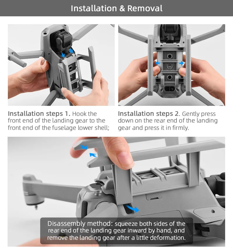Extensions Landing Gear for DJI Mavic Air 2/2S Drone Extended Leg Quick Release Support Protector for Mavic air 2S Accessories 28 Extensions Landing Gear for DJI Ma