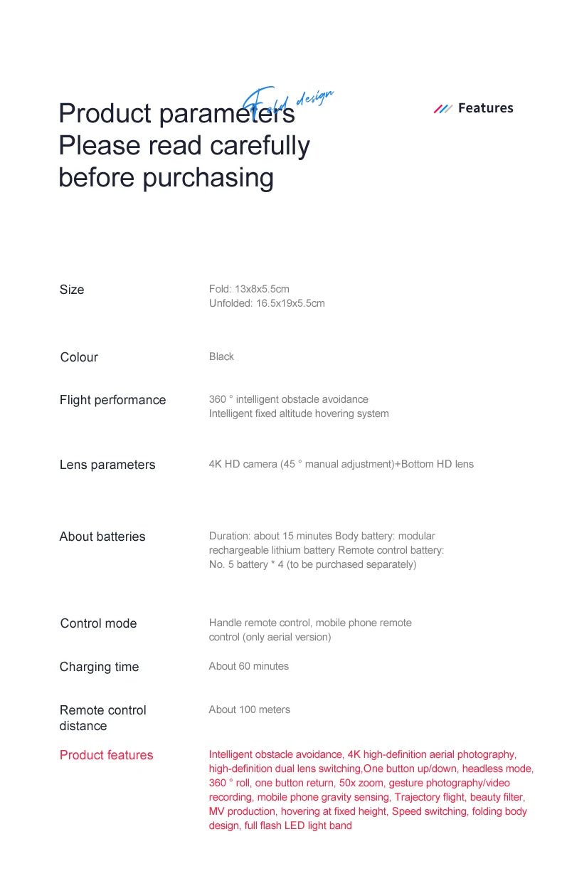 S160 Mini Drone - 4K HD Camera Four-sided Obstacle Avoidance Air Pressure Fixed Height Professional Foldable Quadcopter Toys 35 S160 Mini Drone, 3x8x5.scm colour black flight performance 360 intelligent