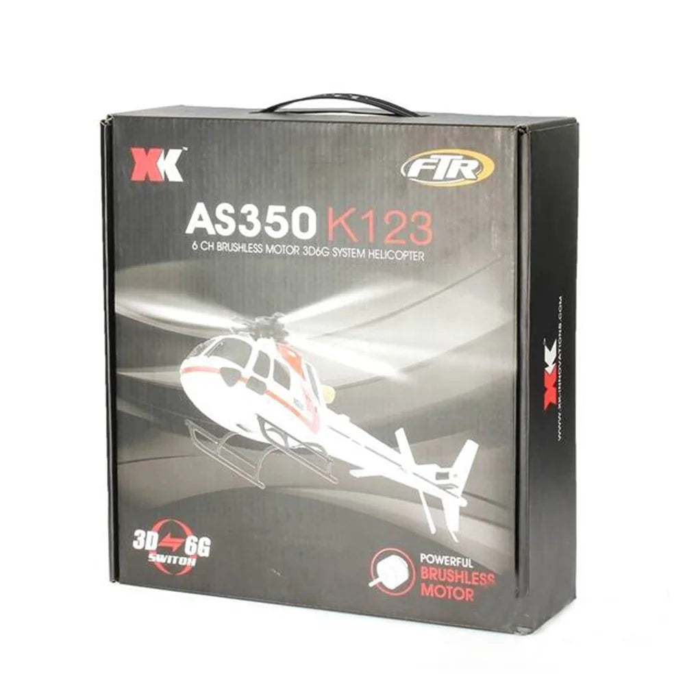 WLtoys XK K123 AS350 RC Helicopter, AR AS350K123 6CHBRUSHLESS MOTOR 8065 SYSIEM