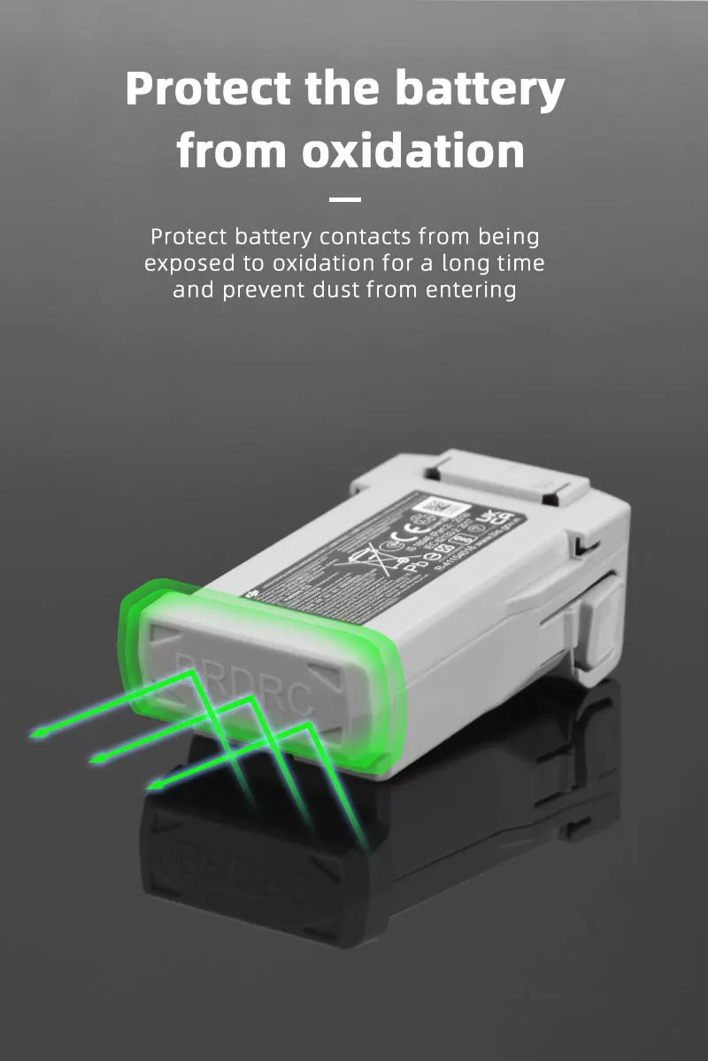 Protect battery contacts from being exposed to oxidation for a long time and prevent dust from