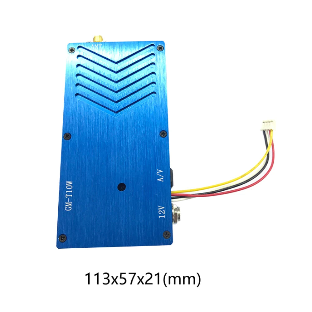 1.3G 10W 4CH VTX - Wireless AV FPV Transmitter Receiver Combo for Long Rang RC Drone / Quadcopter 8 1.3G 10W 4CH VTX, wireless code transaction can send and receive Pictures through wall with high resolution Easy to be installed Light and
