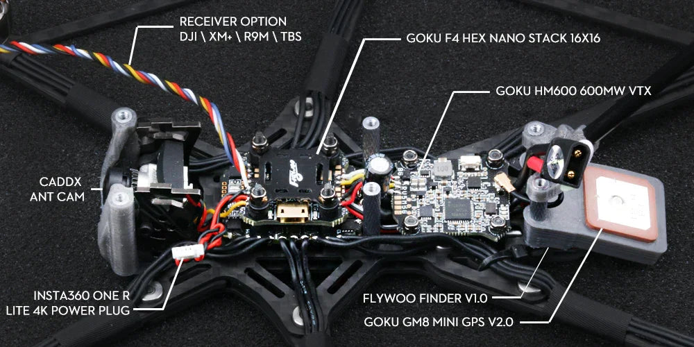 FLYWOO HEXplorer LR 4 4S Hexa-copter BNF Analog Caddx Ant Cam F411HEX BS13A 6IN1 600mw vtx ( MPU6000 ) 1404 2750KV 9 FLYWOO HEXplor