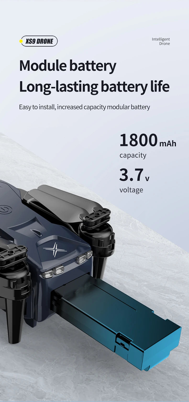 XS9 Drone, XS9 DRONE Intelligent Drone Module battery Long-lasting battery life '
